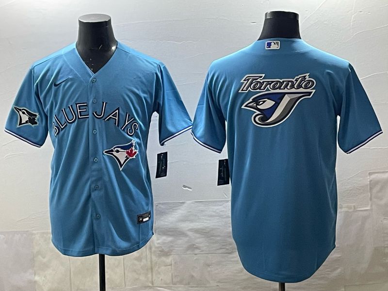 Men 2025 Toronto Blue Jays Blank Light Blue Game Nike MLB Jersey style 07